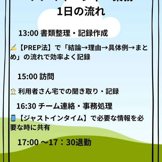 1日の流れ（タイムライン風）2
